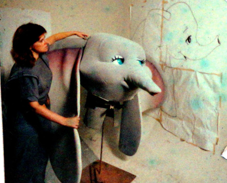 5.Camilla Henneman working on Dumbo.  Photo by Tim Lawrence